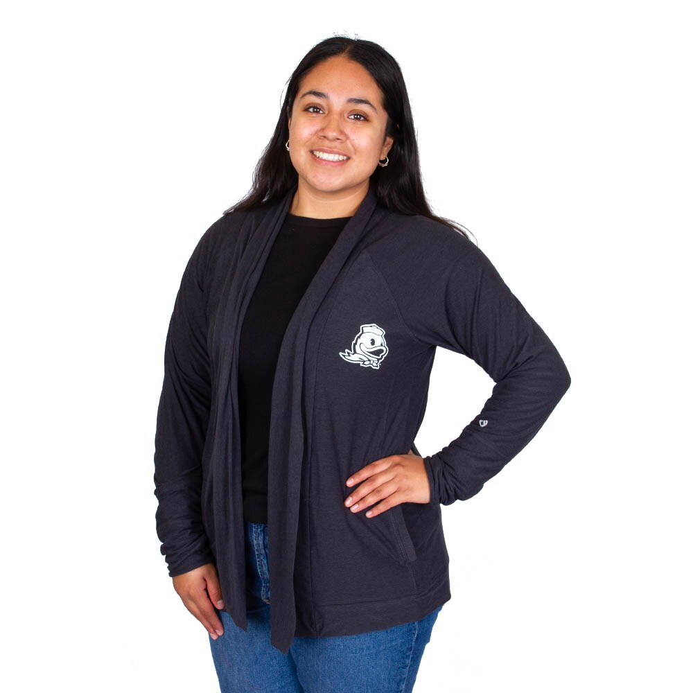 Ducks Spirit, Colosseum, Black, Pullover, Polyester Blend, Women, Amari, Cardigan, 1016662